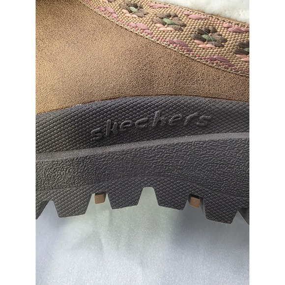 Skechers Shindigs Y2K Chunky Tan Brown Slip On Clogs Mules Shoes US Women's 5 - Picture 2 of 6